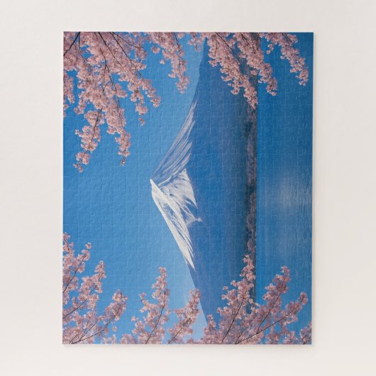 Puzzle Mt. Fuji with Cherry Blossoms in Full Bloom (Vertical)