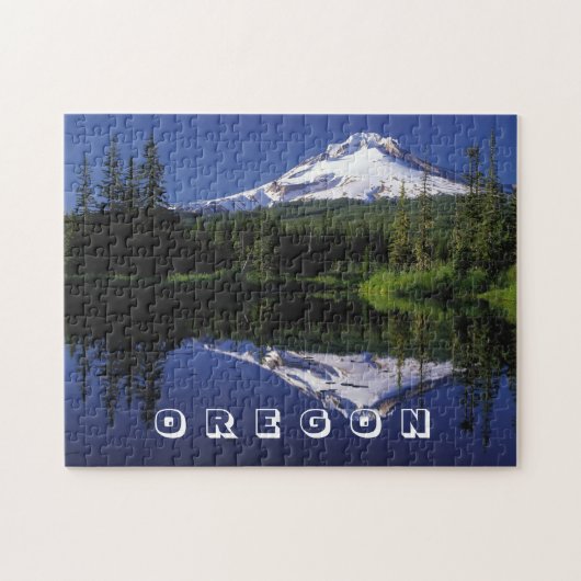Puzzle Mt Hood, Oregon, Lac Reflection Photo Pittoresque (Horizontal)