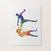 Puzzle Muay thai en aquarelle (Vertical)