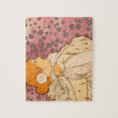 Puzzle Mucha Art nouveau femme beauté (Vertical)