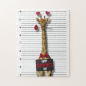 Puzzle Mugshot Guilty Giraffe Drôle Heureuse Sainte-Valen (Vertical)