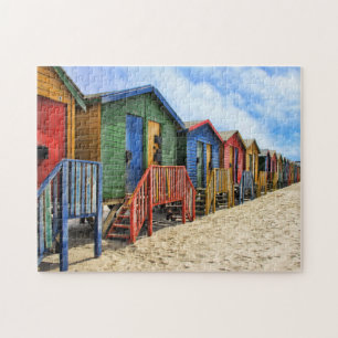 Puzzle Muizenberg Maisons Colorées au Bord de la Plage