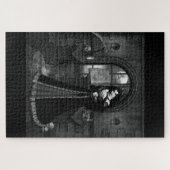 Puzzle mujer vampiro gotico blanco y negro (Horizontal)
