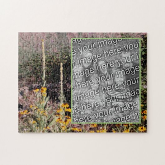 Puzzle Mulleins Black Eyed Susan Flowers Ajouter votre ph (Horizontal)