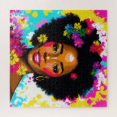 Puzzle Multicolore Black Woman Pop Art (Horizontal)