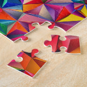 Puzzle Multicolored triangle shapes  (Côté)