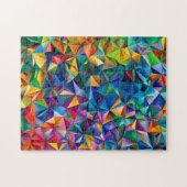 Puzzle Multicolored triangle shapes  (Horizontal)