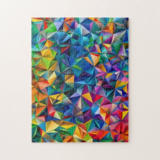 Puzzle Multicolored triangle shapes  (Vertical)