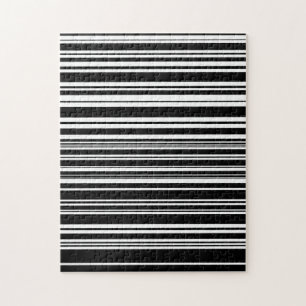 Puzzle Multitudes de rayures noires et blanches inégales
