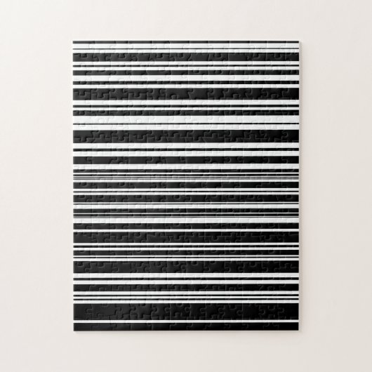 Puzzle Multitudes de rayures noires et blanches inégales (Vertical)