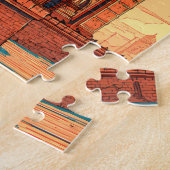 Puzzle Mumbai Inde Illustration Voyage Art Vintage (Côté)