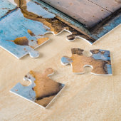 Puzzle Mur bleu et porte (Côté)