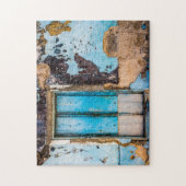 Puzzle Mur bleu et porte (Vertical)