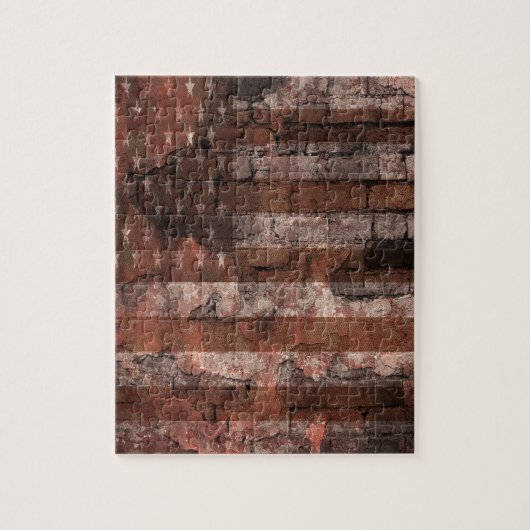 Puzzle Mur de briques du drapeau américain (Vertical)