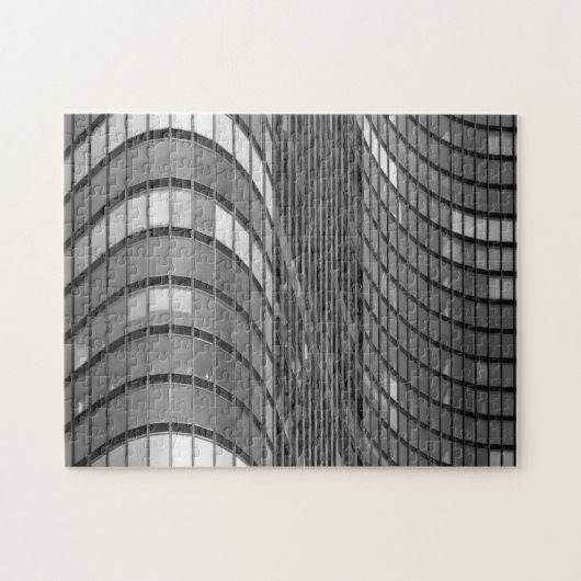 Puzzle Mur rideau en acier et en verre de moderne (Horizontal)