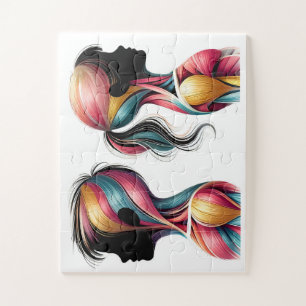 Puzzle Muscle coloré Anatomie Art - Enfants Silhouette