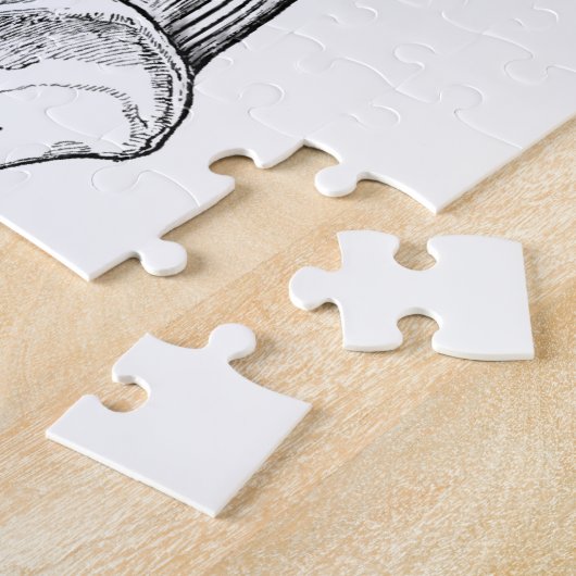 Puzzle Muscles du dos d'art noir et blanc d'anatomie (Côté)