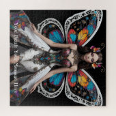 Puzzle Muse blanche florale du Jardin enchanté (Horizontal)