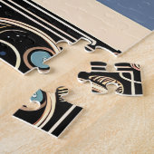 Puzzle Muse de minuit dans un cadre de lune Petaled (Côté)