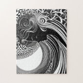 Puzzle Muse noire et blanche : Femme moderne perdue dans (Vertical)