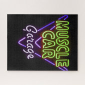 Puzzle Museau Garage Neon Signal bleu vert (Horizontal)