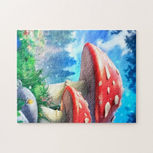 Puzzle Mushroom Forest Fantasy Art (Horizontal)