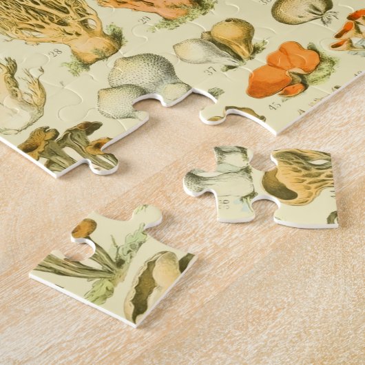 Puzzle Mushroom Vintage Toadstool Art botanique (Côté)