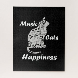 Puzzle Music Cats Happiness - Citation de l'amant musicie