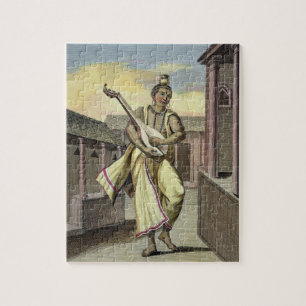 Puzzle Musicien avec le luth indien, du 'voyage Indes