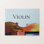 Puzzle Musique classique violon bleu (Horizontal)