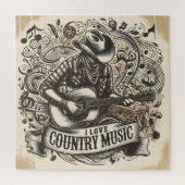 Puzzle Musique country. (Vertical)