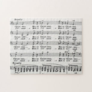 Puzzle Musique de feuille de chanson de Noël