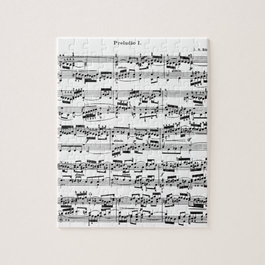 Puzzle Musique de feuille par Bach (Vertical)