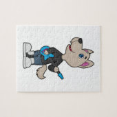 Puzzle Musique de guitare musicienne de chien (Horizontal)