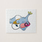 Puzzle Musique d'écouteur éléphant (Horizontal)