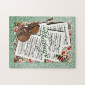 Puzzle Musique et fleurs Vintages (Horizontal)