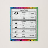 Puzzle Musique Note pédagogique Rainbow (Vertical)