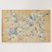Puzzle Musique vintage et fleurs (Horizontal)