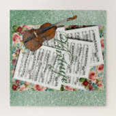 Puzzle Musique vintage & Fleurs (Horizontal)