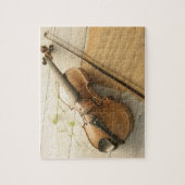 Puzzle Musique violon et feuille (Vertical)