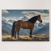 Puzzle Mustang and Mountains (Horizontal)
