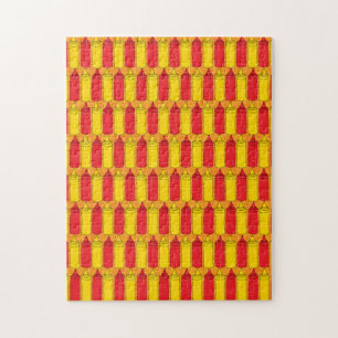 Puzzle Mustard et Ketchup Jaune et rouge