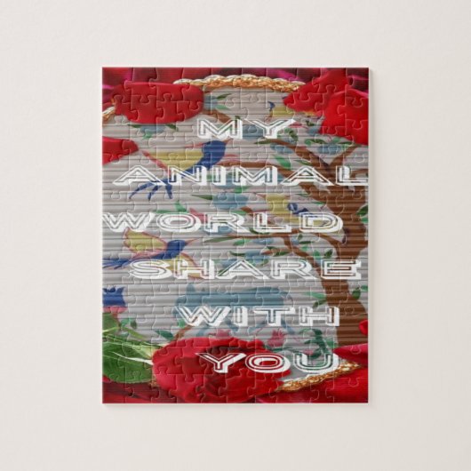 Puzzle My Animal World : Belle conception d'arbre et d'oi (Vertical)