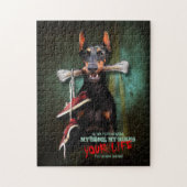 Puzzle My Home, Your Life : Doberman Dog w. Os - Drôle (Vertical)