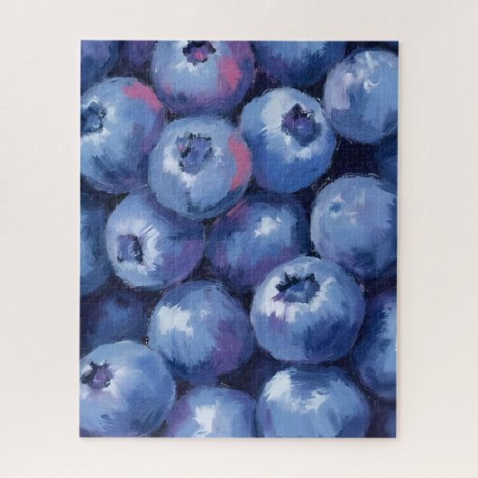 Puzzle Myrtilles | Aquarelle de fruits peints (Vertical)