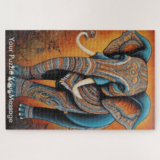 Puzzle Mystic Boho Elephant Mandala (Horizontal)