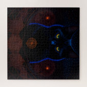 Puzzle Mystic Dark Celestial Chat noir Imaginaire Art (Horizontal)