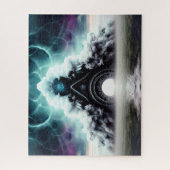 Puzzle Mystic foggy pont embouchure de la rivière Château (Vertical)