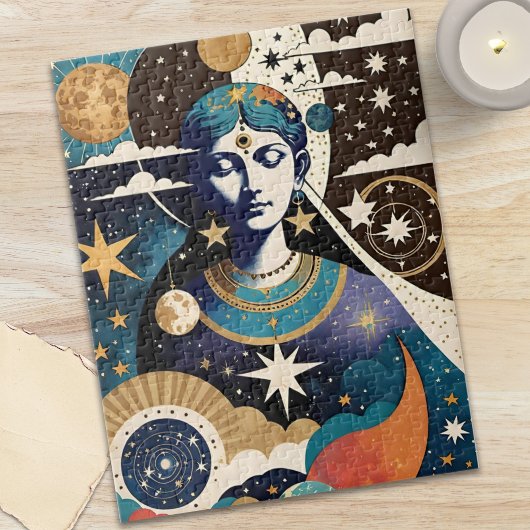 Puzzle Mystical Celestial Star Goddess Night Sky