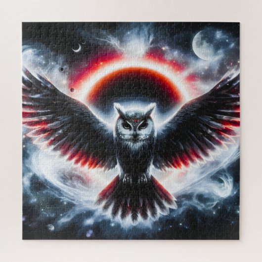 Puzzle Mystical Cosmic Celestial Owl (Vertical)
